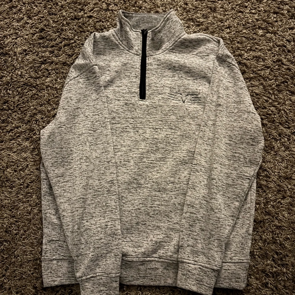 Men's Heather Gray Zip-Up Sweater